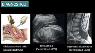 DIAGNOSTICO
Ultrasonido
(Sensibilidad (80%)
Alfafetoproteina (AFP)
(Sensibilidad 90%)
Resonancia Magnetica
(Sensibilidad (80%)
 