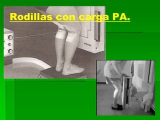 Rodillas con carga PA.
 