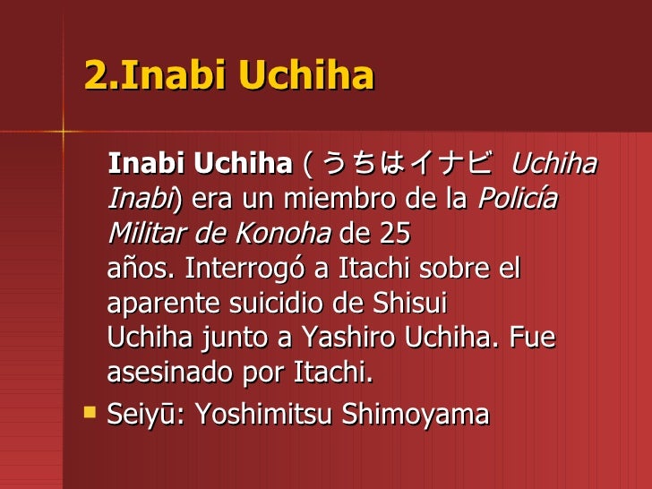 Miembros Del Clan Uchiha