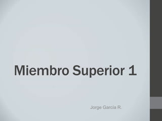 Miembro Superior 1
Jorge García R.
 