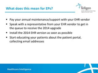 Meaningful Use Stage 2 Changes For Eligible Professionals