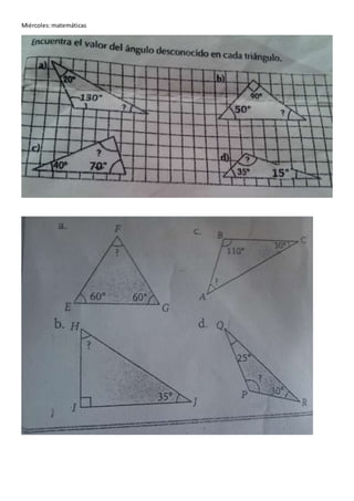 Miércoles:matemáticas
 