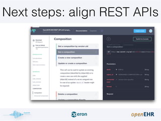 Next steps: align REST APIs
 