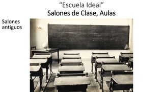 “Escuela Ideal”
Salones de Clase, Aulas
Salones
antiguos
 
