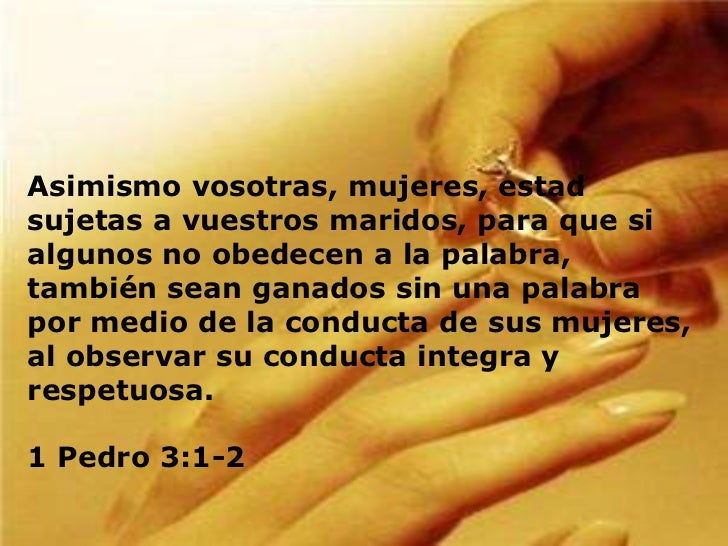 Resultado de imagen para (1 Pedro 3: 1,2)