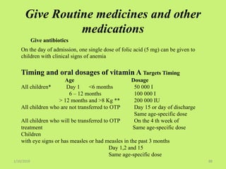 Sam Medication Level Management Guidelines of Severe Acute Malnutrition SAM in Pediatrics | PDF