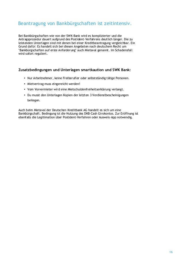 Mietkautionsburgschaft Ratgeber