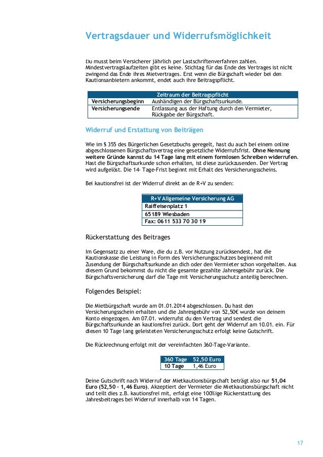 Mietkautionsburgschaft Ratgeber