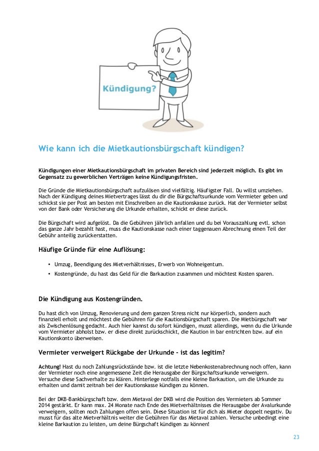 Mietkautionsburgschaft Ratgeber