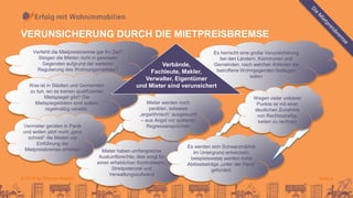 VERUNSICHERUNG DURCH DIE MIETPREISBREMSE 
Verfehlt die Mietpreisbremse gar Ihr Ziel? 
Steigen die Mieten nicht in gewissen 
Gegenden aufgrund der weiteren 
Regulierung des Wohnungsmarktes? 
Verbände, 
Fachleute, Makler, 
Verwalter, Eigentümer 
und Mieter sind verunsichert 
Mieter werden noch 
penibler, teilweise 
„argwöhnisch“ ausgesucht 
– aus Angst vor späteren 
Regressansprüchen 
Was ist in Städten und Gemeinden 
zu tun, wo es keinen qualifizierten 
Mietspiegeldaten sind zudem 
Mieter haben umfangreiche 
Auskunftsrechte; dies sorgt für 
einen erheblichen Kontrollwahn, 
Streitpotenzial und 
Verwaltungsaufwand 
Es herrscht eine große Verunsicherung 
bei den Ländern, Kommunen und 
Gemeinden, nach welchen Kriterien sie 
betroffene Wohngegenden festlegen 
sollen 
Mietspiegel gibt? Die 
regelmäßig veraltet. 
Vermieter geraten in Panik 
und wollen jetzt noch „ganz 
schnell“ die Mieten vor 
Einführung der 
Mietpreisbremse erhöhen 
Wegen vieler unklarer 
Punkte ist mit einer 
deutlichen Zunahme 
von Rechtsstreitig-keiten 
Es werden sich Schwarzmärkte 
im Untergrund entwickeln; 
beispielsweise werden hohe 
Ablösebeträge „unter der Hand“ 
gefordert. 
zu rechnen 
© 2014 by Thomas Knedel Seite 8 
 