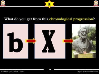 What do you get from thisWhat do you get from this chronological progressionchronological progression??
M
b X
 