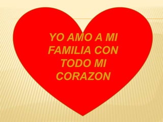 YO AMO A MI
FAMILIA CON
TODO MI
CORAZON
 