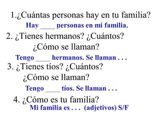 Mi familia unidad 3 leccion 2 | PPT