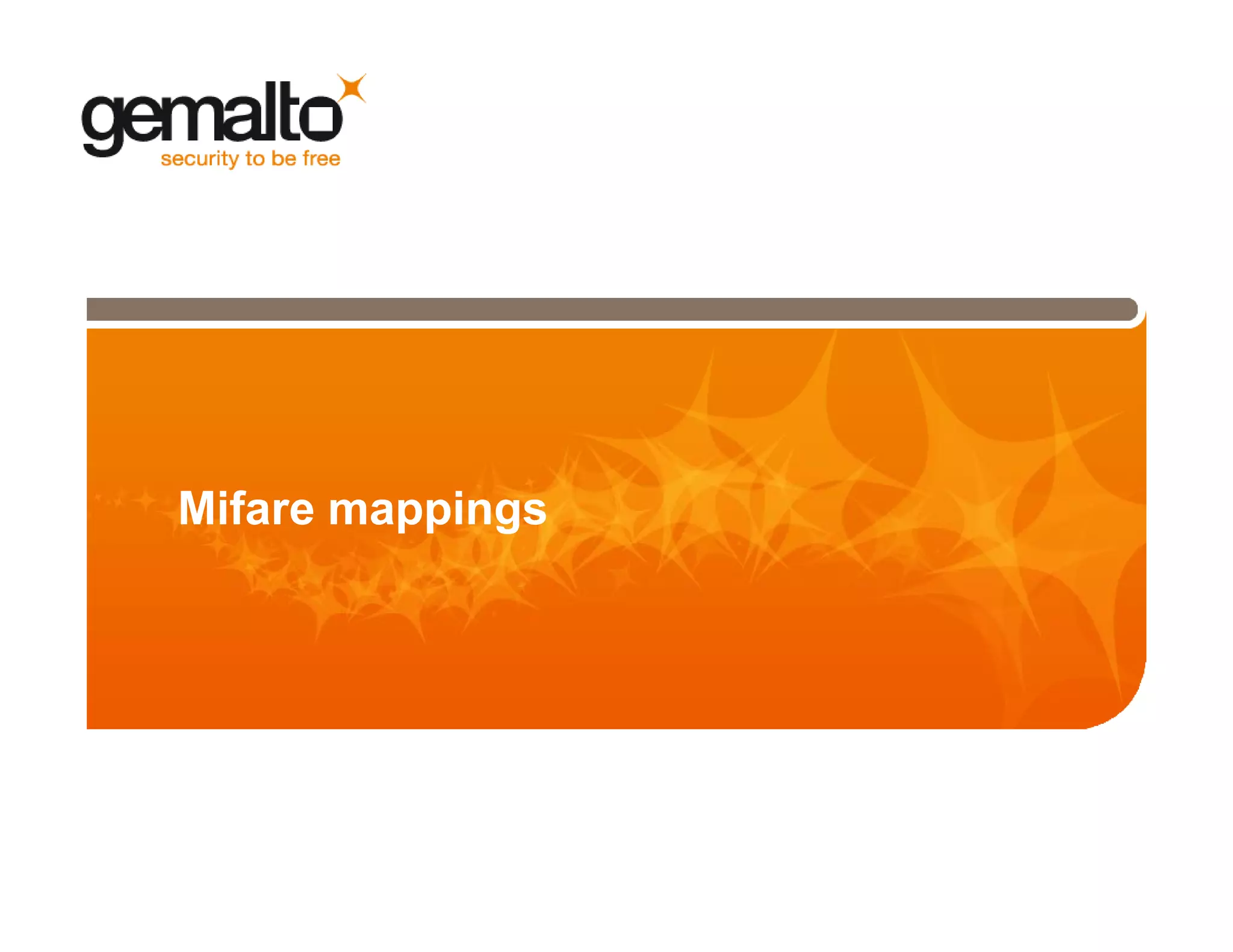 Mifare mappings

 