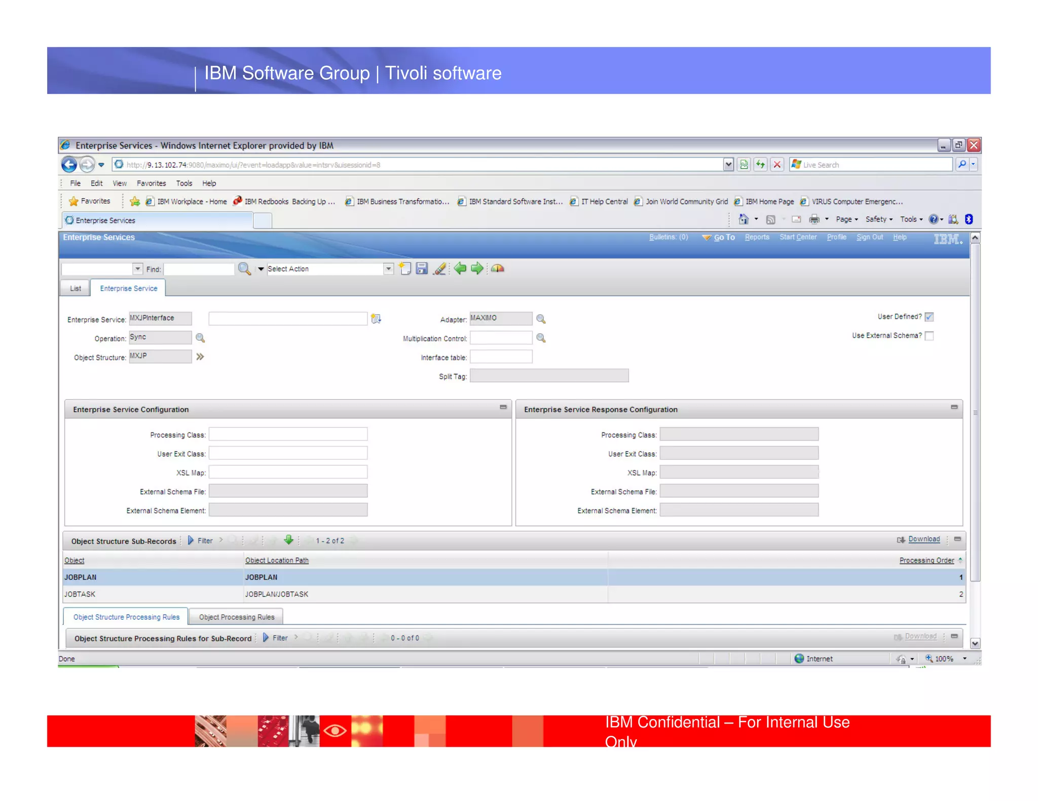 IBM Software Group | Tivoli software




 IBM Software Group | Lotus software




                                       IBM Confidential – For Internal Use
                                       Only
 
