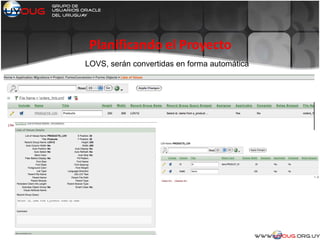 Planificando el Proyecto
LOVS, serán convertidas en forma automática
 