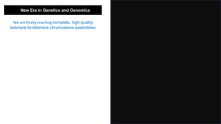 New Era in Genetics and Genomics
We are finally reaching complete, high-quality
telomere-to-telomere chromosome assemblies
 