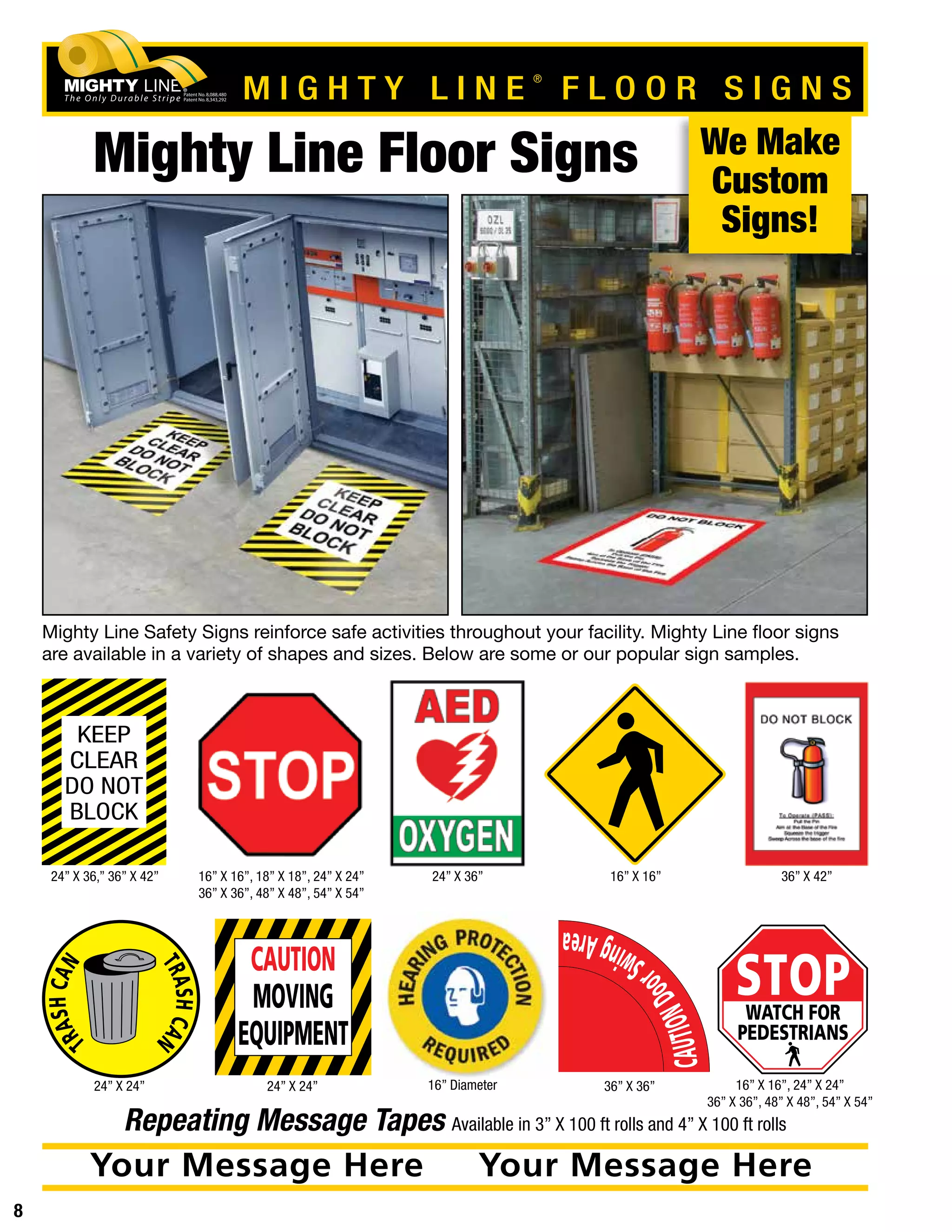 5s Warehouse Floor Marking and 5s Floor Signs Tape Catalog | PDF