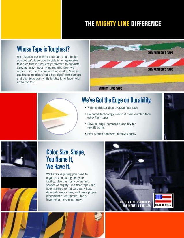 Mighty Line Safety Floor Tape Catalog 2018 PDF