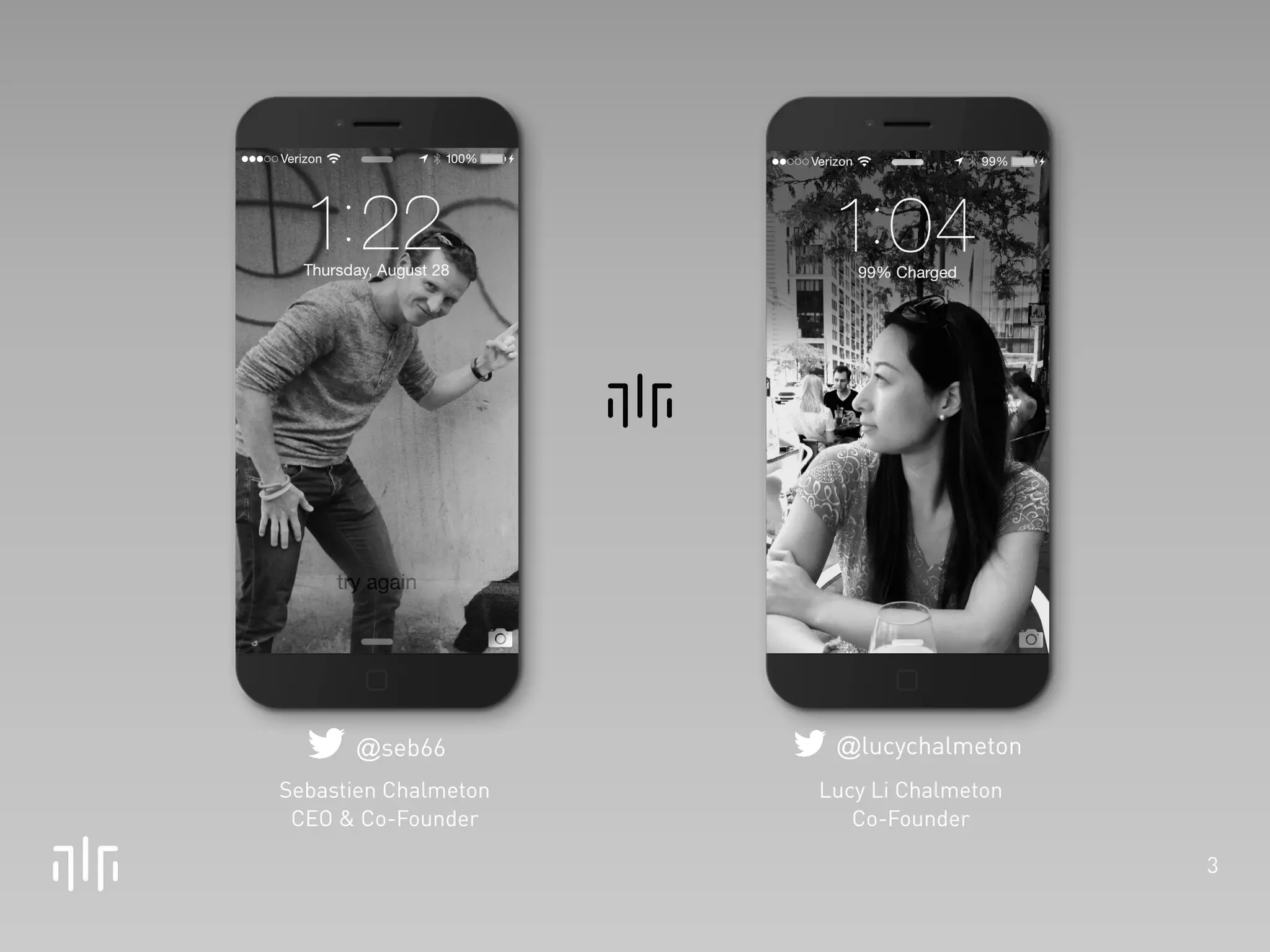 3 
@seb66 @lucychalmeton 
Sebastien Chalmeton 
CEO & Co-Founder 
Lucy Li Chalmeton 
Co-Founder 
new york 
los angeles 
! 
! 
! 
! 
shanghai 
paris 
 