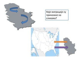 Које миграције су
приказане на
сликама?
 