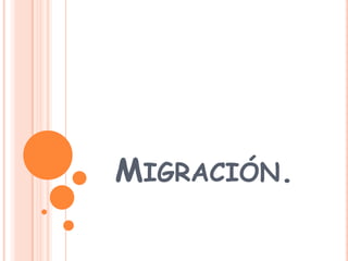 MIGRACIÓN.
 