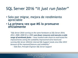 Migración a sql server 2016