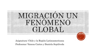 Asignatura: Chile y la Región Latinoamericana
Profesoras: Vanesa Cartes y Daniela Sepúlveda
 