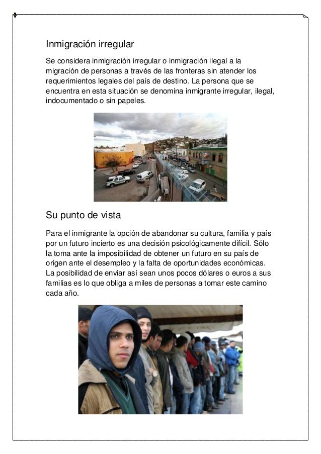 Migracion ilegal y legal