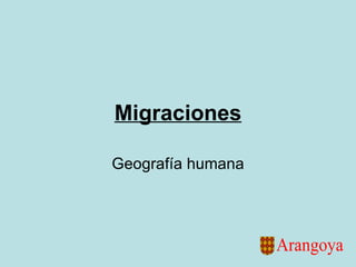 Migraciones Geografía humana 