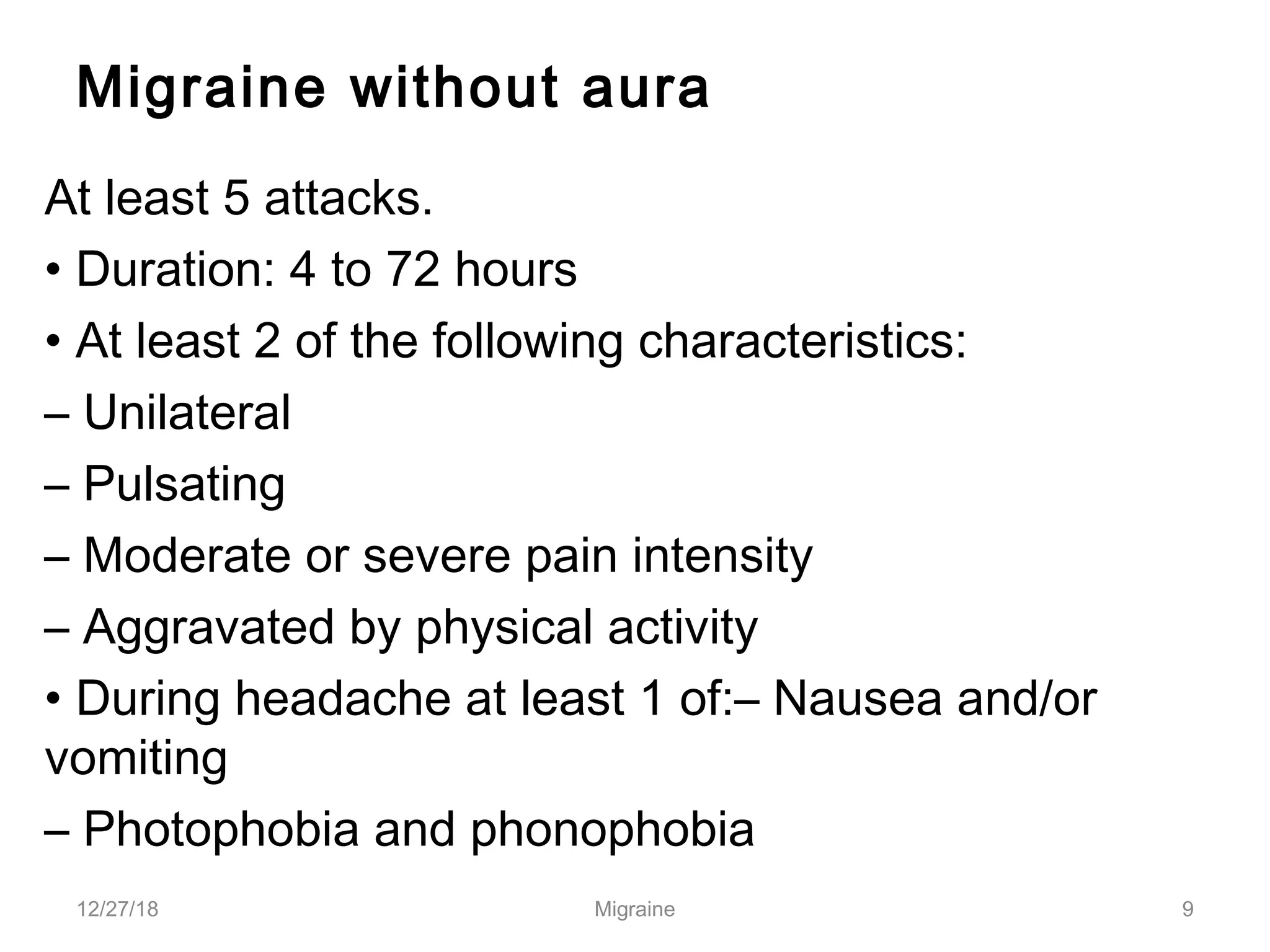 Pharmacological management of migraine | PPT | Brain and Nervous System ...