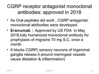 Pharmacological management of migraine | PPT