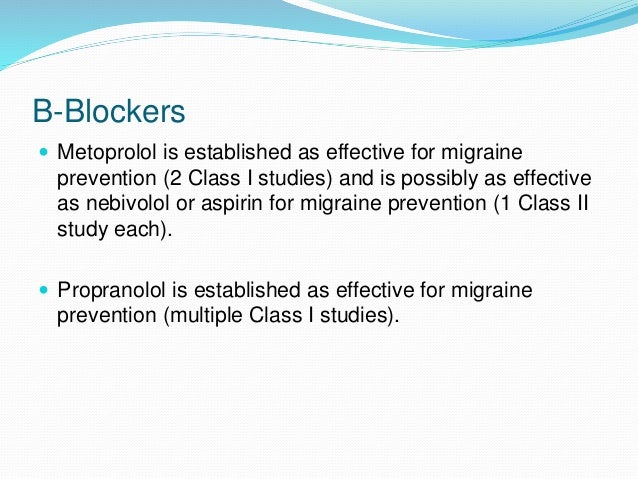 toprol migraine treatment