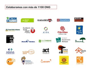 Colaboramos con más de 1100 ONG
 
