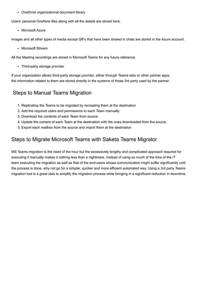 Migrate Microsoft teams from one tenant to another tenant PDF