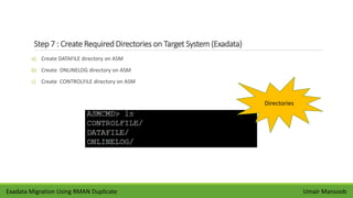 Migrate database to Exadata using RMAN duplicate | PDF