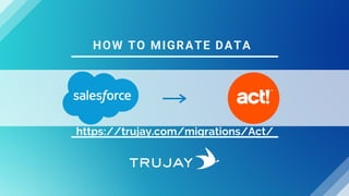 HOW TO MIGRATE DATA
https://trujay.com/migrations/Act/
 