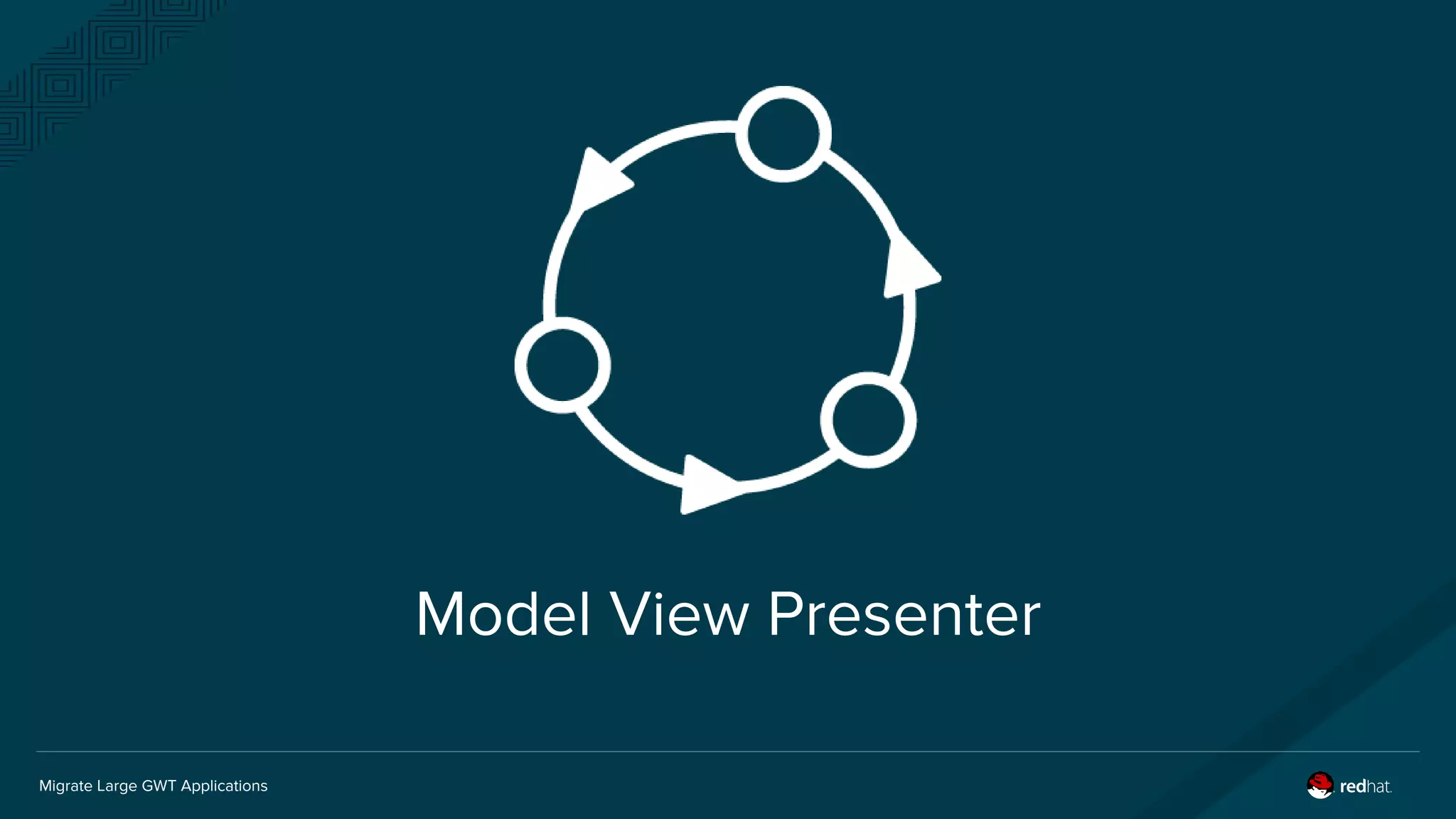 Migrate Large GWT Applications
Model View Presenter
 
