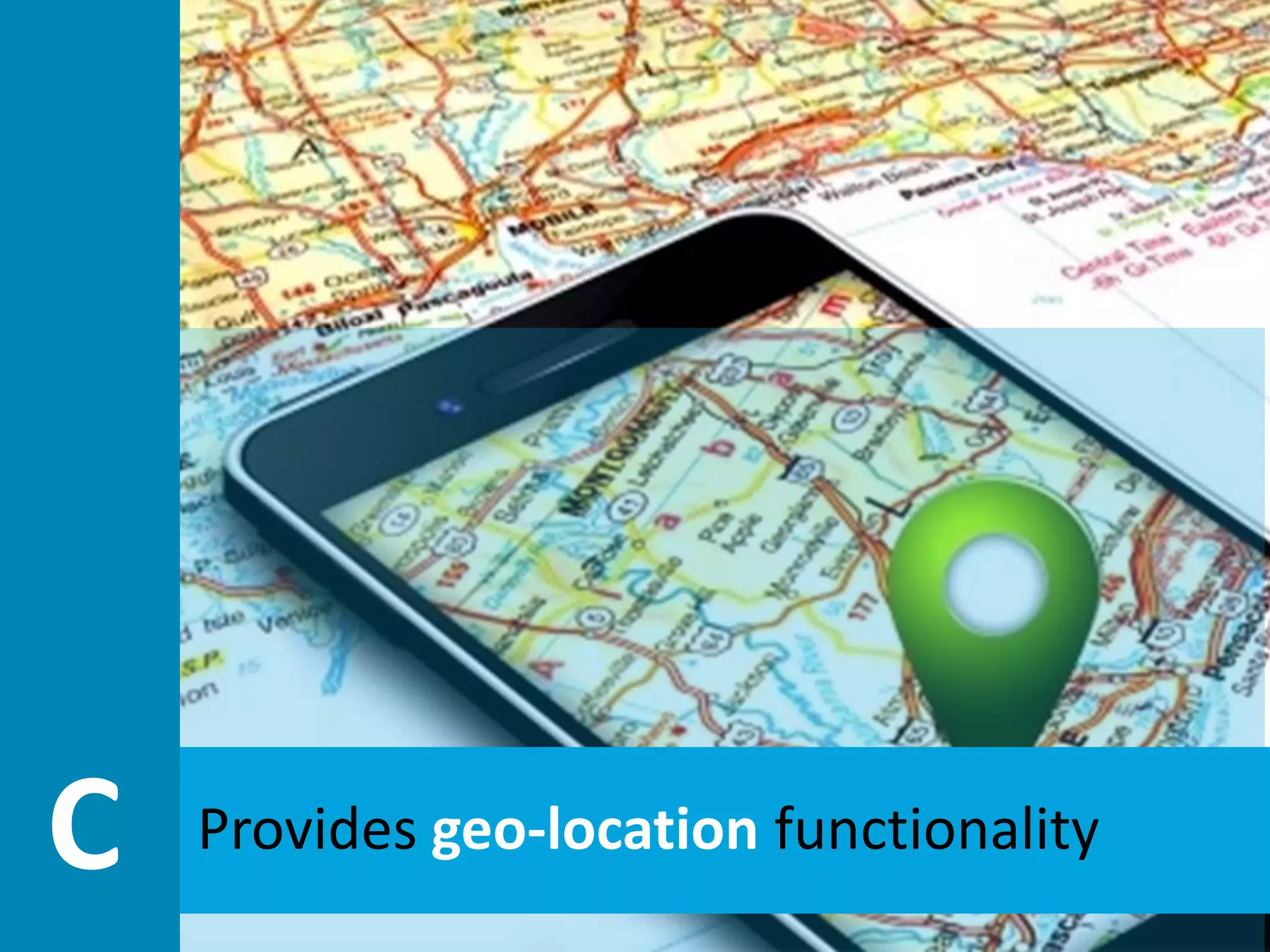 Provides geo-location functionalityC
 