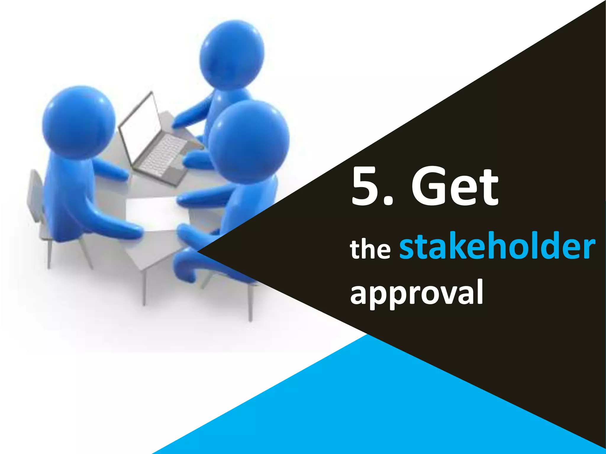 5. Get
the stakeholder
approval
 