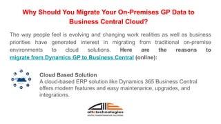 Migrate Your GP Data to Dynamics 365 Business Central (Online) | PPTX