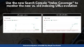 #internationalmigrations at #IntSSBCN by @aleyda from @orainti
Use the new Search Console “Index Coverage” to
monitor the ...