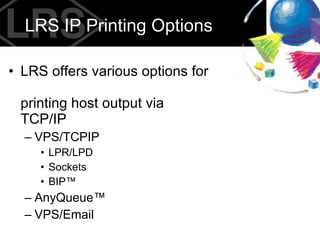 Migrating Printing from SNA to TCP/IP | PPT