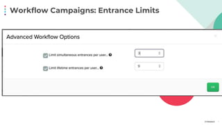 7
Workflow Campaigns: Entrance Limits
 