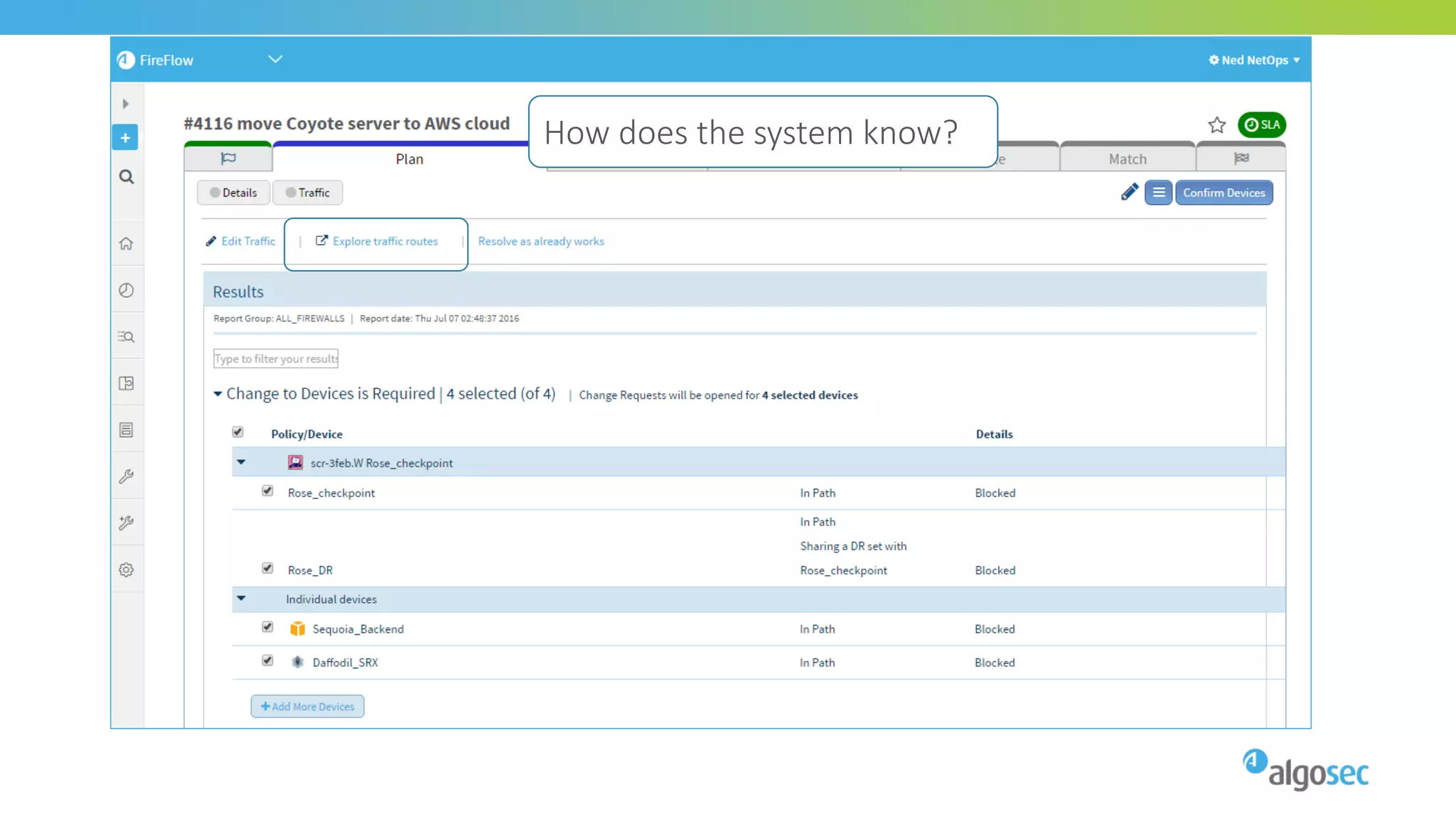 How does the system know?
 