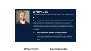 https://theburningmonk.com/hire-me
AdviseTraining Delivery
“Fundamentally, Yan has improved our team by increasing our
abi...