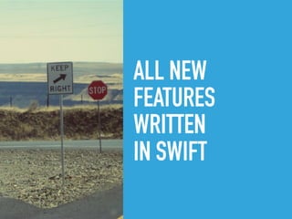 ALL NEW
FEATURES
WRITTEN  
IN SWIFT
 