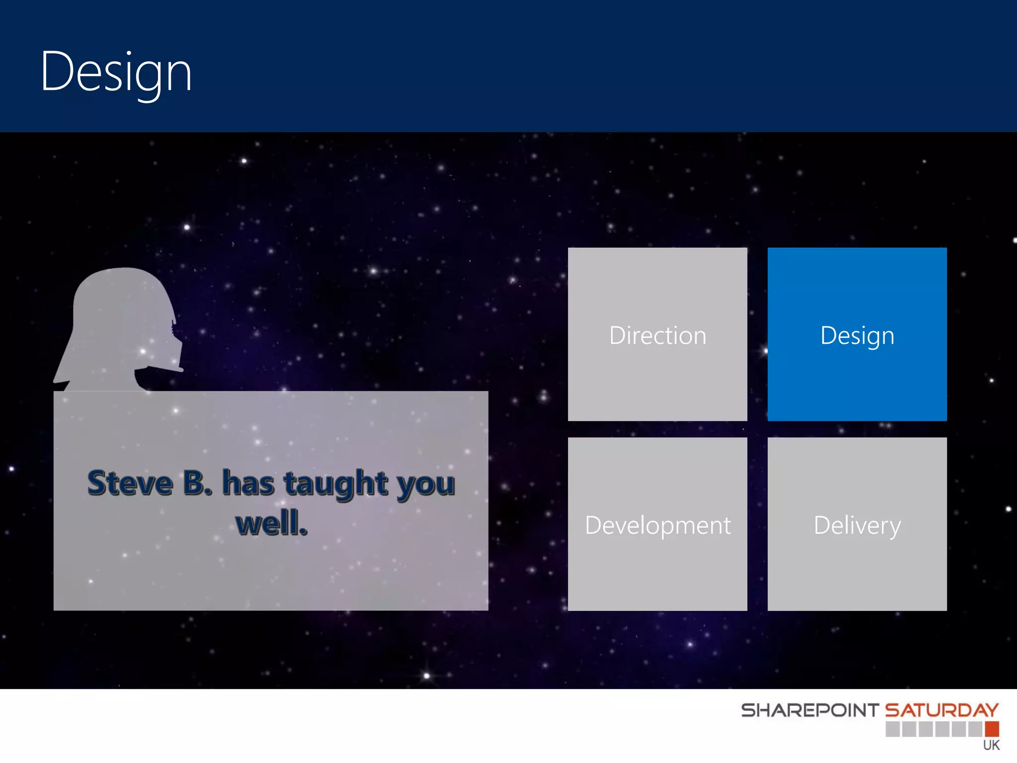 Direction    Design




Development   Delivery
 