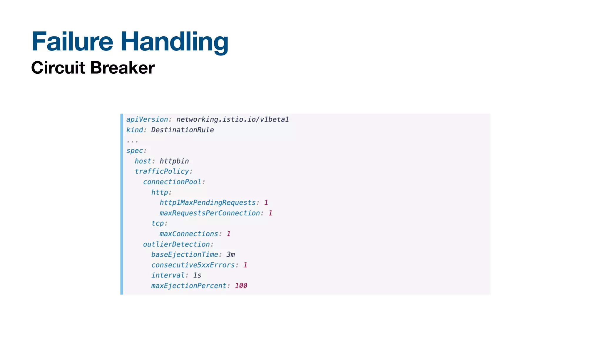 Failure Handling
Circuit Breaker
 
