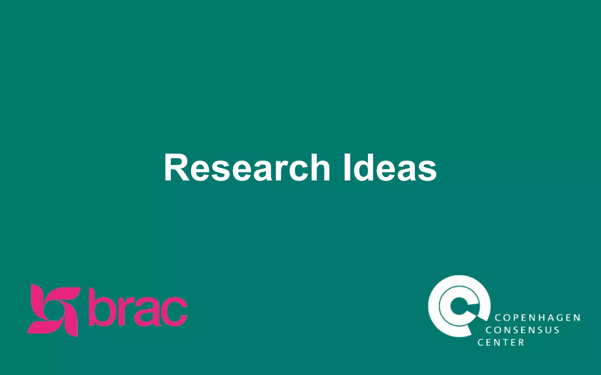 Research Ideas
 